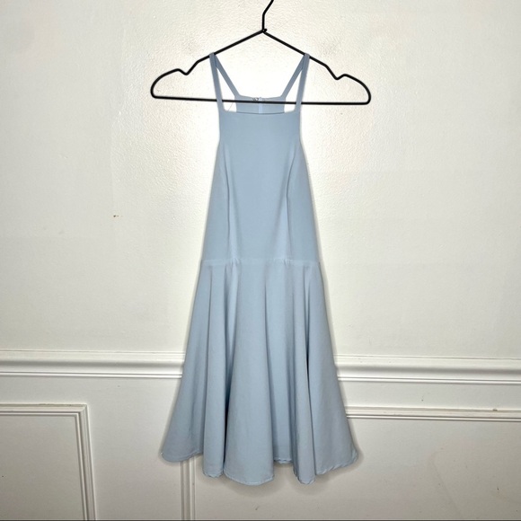 Lulus Call to Charms Light Blue Skater Dress Womens XS - Picture 1 of 12